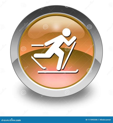 Icon, Button, Pictogram Cross-Country Skiing Stock Illustration ...