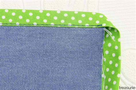 How to Sew Bias Tape Corners - Mitered Bias Corners | TREASURIE