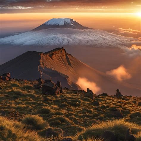 Premium Photo | Mount Kilimanjaro climb sunrise accomplishment ...