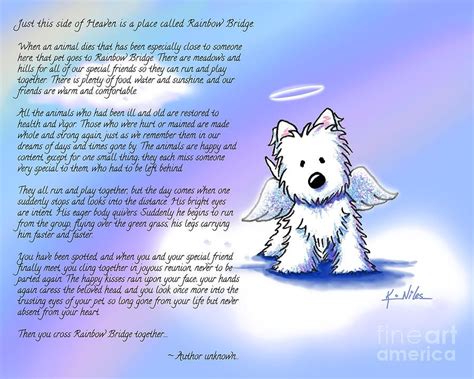 Rainbow Bridge Poem With Westie by Kim Niles | Pet loss quotes, Loss of dog, Dog loss quotes