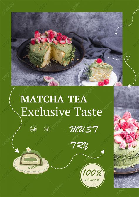 Matcha Mousse Cake Propaganda Poster Template Download on Pngtree
