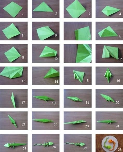 Origami insects, Origami lizard, Origami design