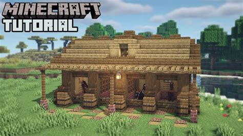 Minecraft - Horse Stable Tutorial (How to Build) | Minecraft horse ...