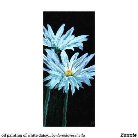 oil painting of white daisy flowers modern art | Zazzle.com | Painting, Oil painting, Modern art