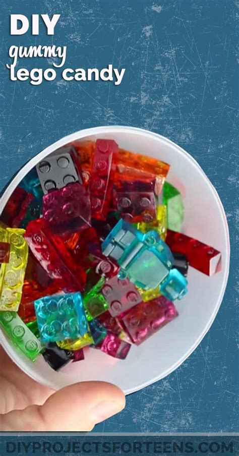 Gummy Lego Candy - DIY Projects for Teens | ホームメイド, グミ, おやつ