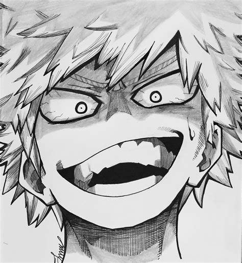 Katsuki Bakugou || Boku no Hero Academia | Coloriage manga, Dessin de ...