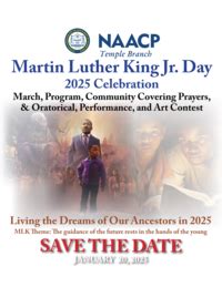 NAACP - Temple, Texas - 2025 MLK Jr Day Celebration-Save the Date