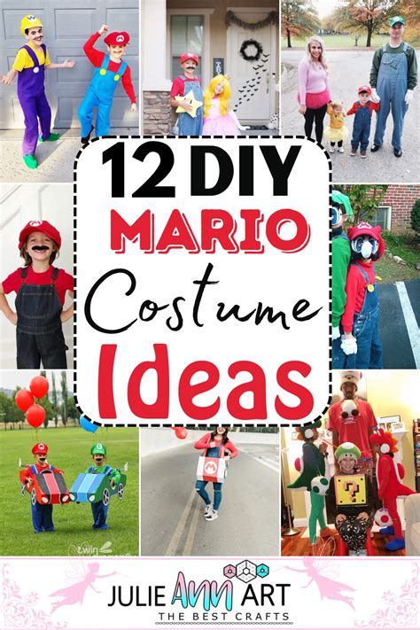 12 DIY Mario Costume Ideas For Kids And Adults - Julie Ann Art