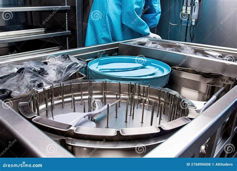 A Tray of Surgical Instruments Being Sterilized in an Autoclave Stock Illustration ...