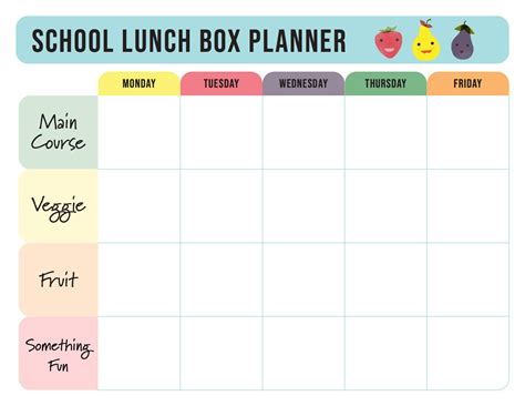 5 School Lunch Box Packing Tips (FREE Printables!) | Lunch planner printable, School lunch ...