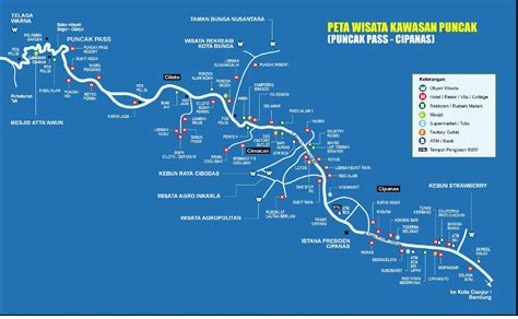 AMAZING INDONESIA: PUNCAK AREA TOURISM MAP