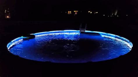 Above ground color changing pool lights - YouTube