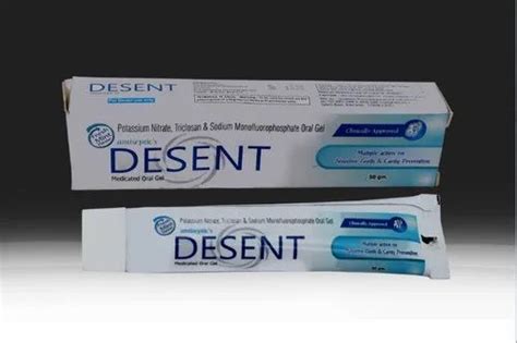 Desent Medicated Toothpaste Potassium Nitrate Sodium Monophosphate Trillosan Medicated ...