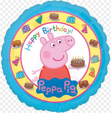 eppa pig happy birthday - peppa pig happy birthday balloo PNG image with transparent background ...