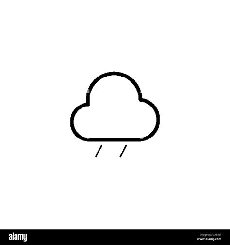 Simple cloud and rain isolated icon for design Stock Vector Image & Art - Alamy