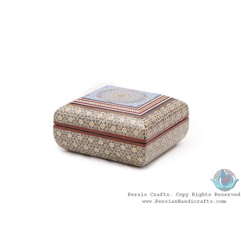 Privileged Jewelry Khatam Box w Tazhib Miniature - HKH4001 - Persiada