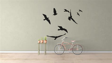 Bird Wall Decals Set of 8 Flying Bird Wall Decal Birds - Etsy