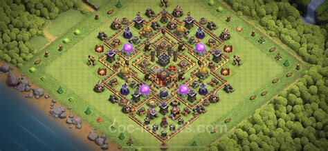 Best Anti 3 Stars Base TH10 with Link, Hybrid - Town Hall Level 10 Base Copy - (#164)