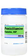 Penicillamine Capsules, 250MG, 100 CAPSULE (BOTTLE)