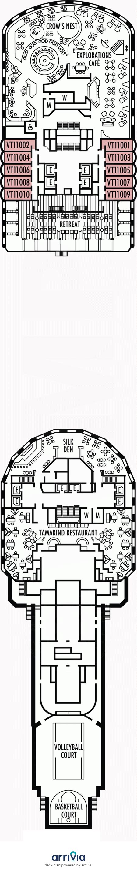 Eurodam Deck Plans - Holland America Line Eurodam Deck Layout on iCruise.com