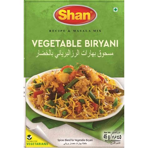 Shan Vegetable Biryani 45g – Spices & Flavours