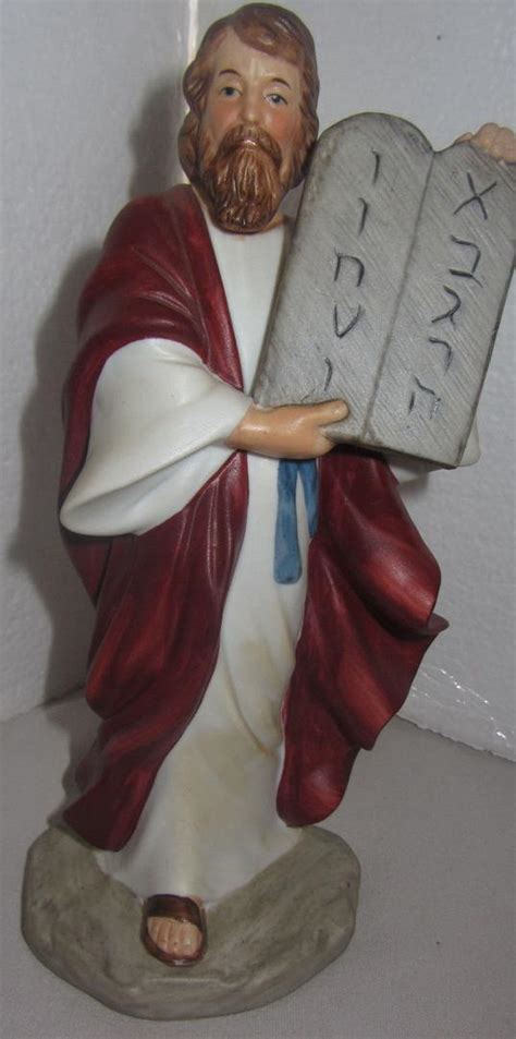 MOSES HOLDING THE TEN COMMANDMENTS - 8" STATUE - OLD TESTAMENT FIGURE | #1807175156