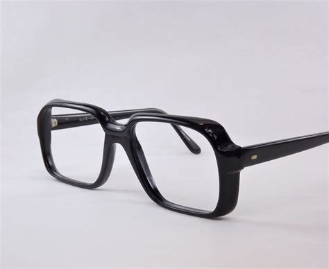 Black Eyeglasses Mens Retro Frame Big Square Glasses Black - Etsy ...