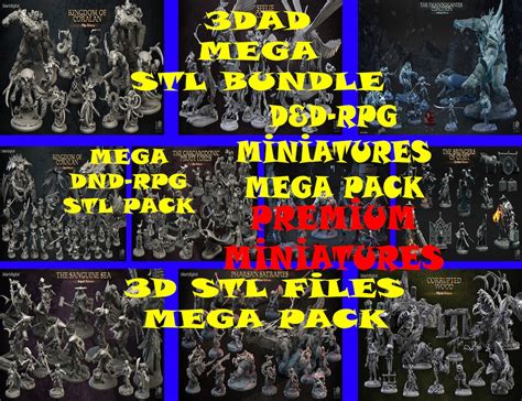 PREMİUM MİNİATURES, Tabletop Miniatures, RPG Miniatures, Dnd Miniatures Pack, Miniatures Stl ...