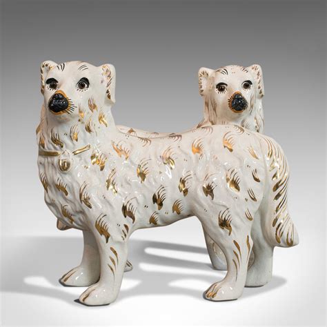 Pair Of Antique Staffordshire Dogs, English, Ceramic, Decorative... – London Fine Antiques