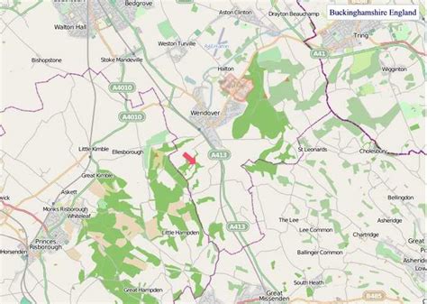 A Map of Buckinghamshire England. Buckinghamshire Map