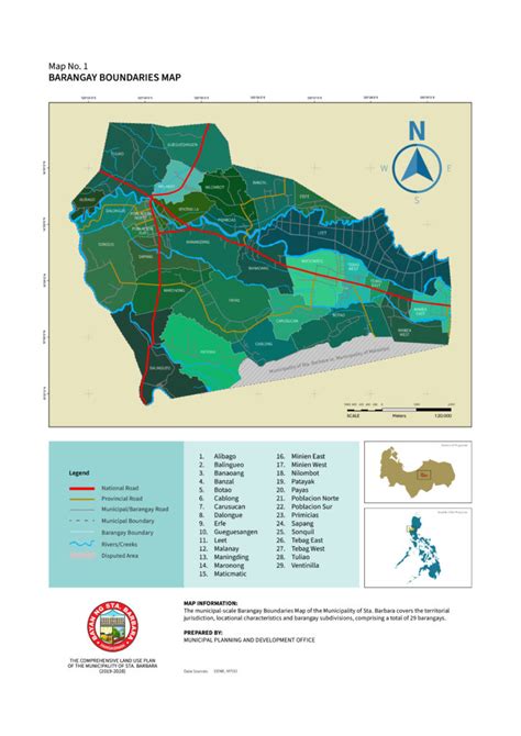 Geographical Location | Municipality of Sta. Barbara, Pangasinan