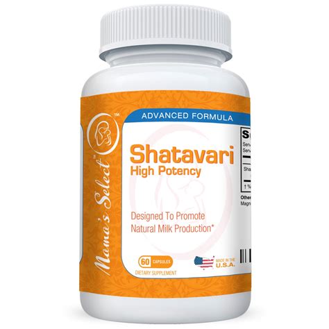 Mama's Select Shatavari for Natural Breast Milk Production - Lactation Supplement for Nursing ...