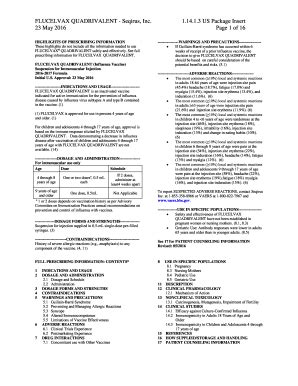 Flucelvax Quadrivalent Package Insert 2020 - Fill Online, Printable ...