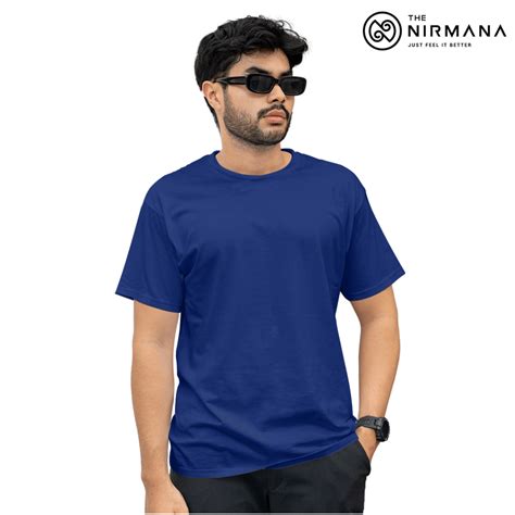Comfort Premium Fit Crew Neck T-Shirt – Dark Royal Blue Comfort Premium Fit Crew Neck T-Shirt ...