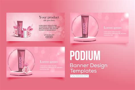 Cosmetic Banner Design Templates Graphic by jamandesign360 · Creative Fabrica