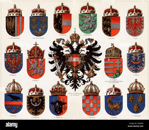 Coats of arms of Counties of Austria-Hungary and small Austrian ...