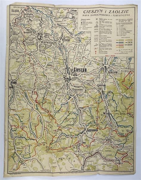 Cieszyn and Zaolzie Car and Tourist Map - Online auction / Online bidding - Price - OneBid