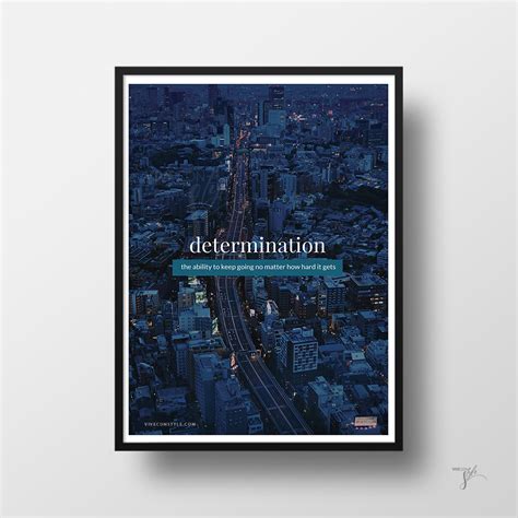 Determination quote poster - VIVE CON STYLE