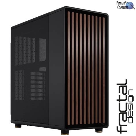 Case ATX Tower - FRACTAL Design - NORTH CHARCOAL BLACK - colore nero ...