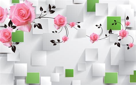 3d Backdrop, Flower, Threedimensional, Walls Background Image for Free ...