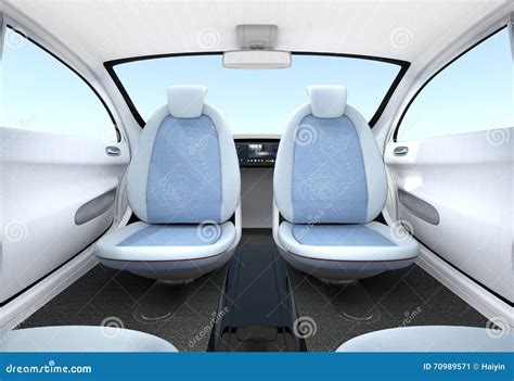 Self-driving Car Interior Concept Stock Illustration - Illustration of ...