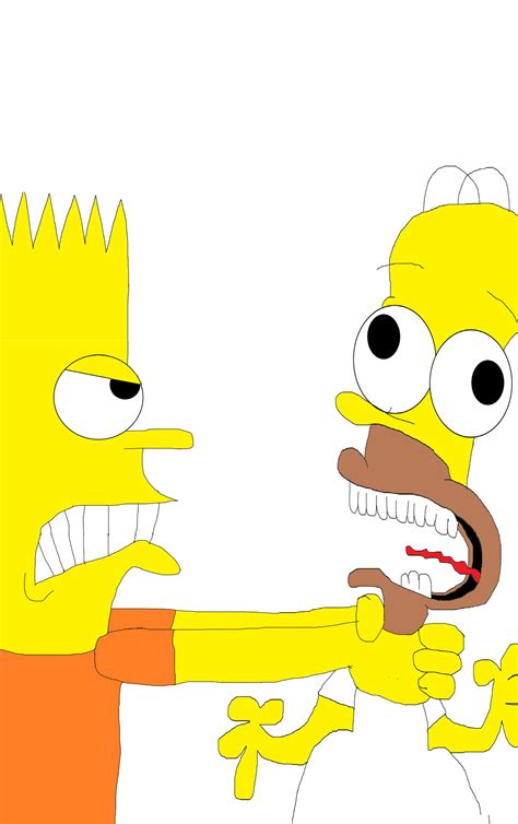 Bart strangling Homer by BugsBunny1940 on DeviantArt