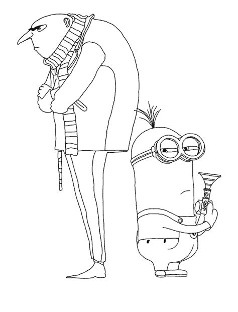 Gru From Despicable Me Coloring Page Minion Coloring Pages Minions ...