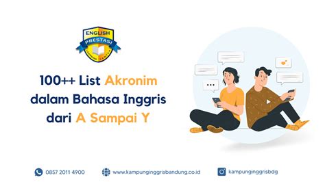 100++ List Akronim dalam Bahasa Inggris dari A Sampai Y - Kampung Inggris Bandung EPLC