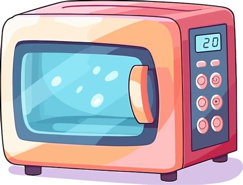 Premium Vector | Cartoon microwave oven isolated on a white background