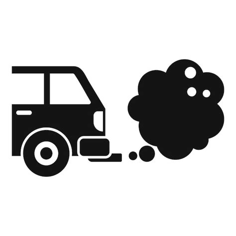 Premium Vector | Car emitting exhaust fumes pollution icon