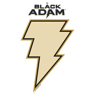 Men's Black Adam Yellow Lightning Bolt Graphic Tee