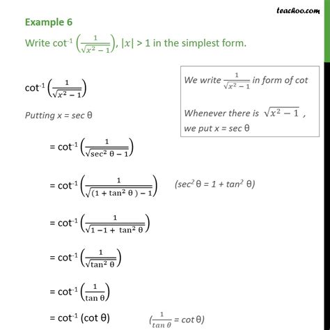 Example 6 - Chapter 2 Class 12 Inverse NCERT - cot-1 - Examples