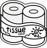 Toilet Paper Roll Coloring Drawing Clipart Icon Toiletries Pages  sketch template