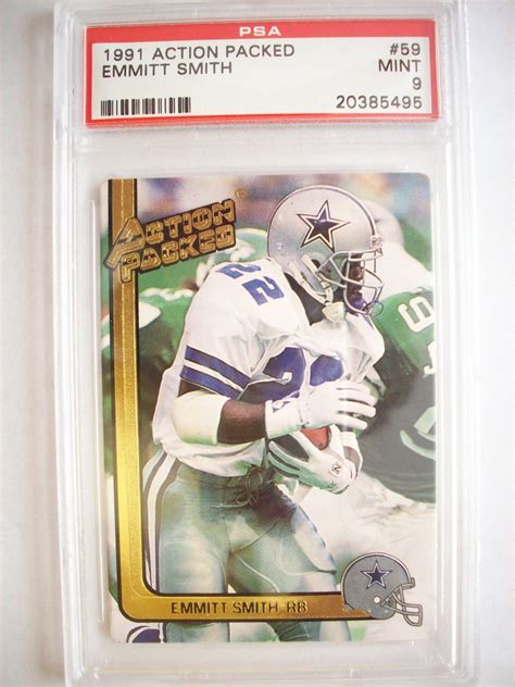 1991 Emmitt Smith Rookie Card Encased Action Packed Football